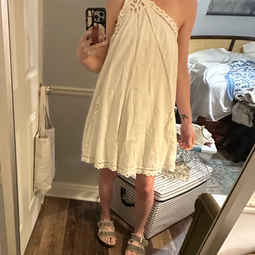 Free People Billie Battenburg One-shoulder Dress size Large - Picture 7 of 14